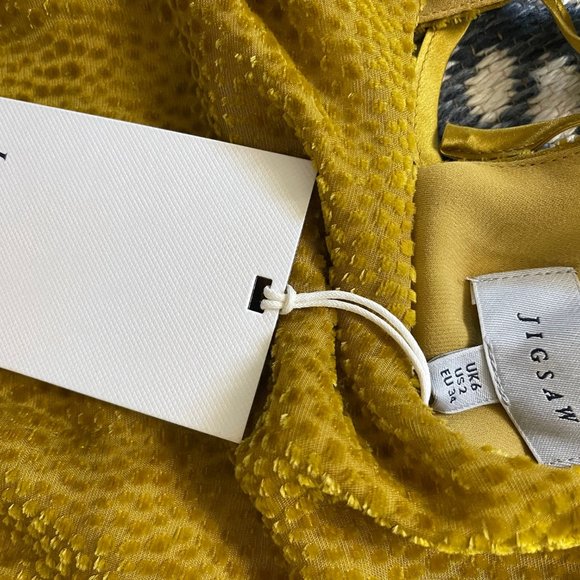 Jigsaw Velvet Spot Devore Dress NWT - US 2/X-Small - Picture 4 of 8